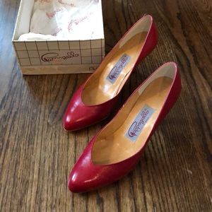 Pappagallo red heels.